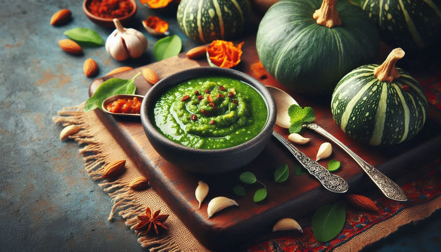 Kashiphal Chutney served in a bowl