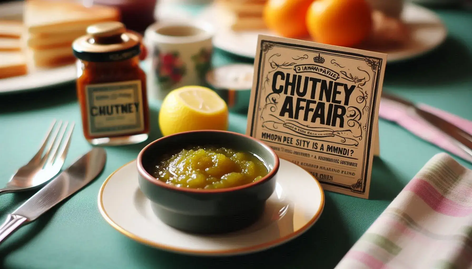 Lemon-Peel Chutney served in a bowl