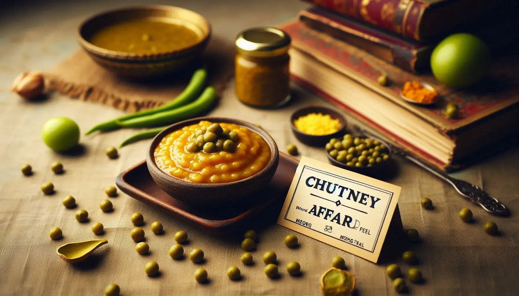 Moong Dal-Peel Chutney served in a bowl